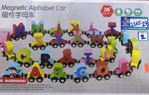 MAGNETIC WOODEN TRAIN (ABCD) No. 1165