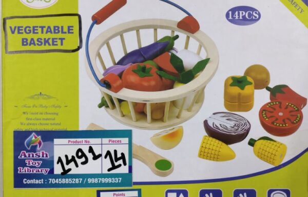 VEGETABLES BASKET WOODEN No. 1491