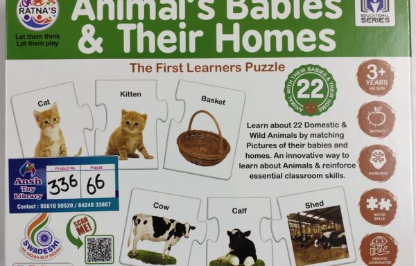 ANIMAL, BABIES, HOMES PUZZLE No. 336