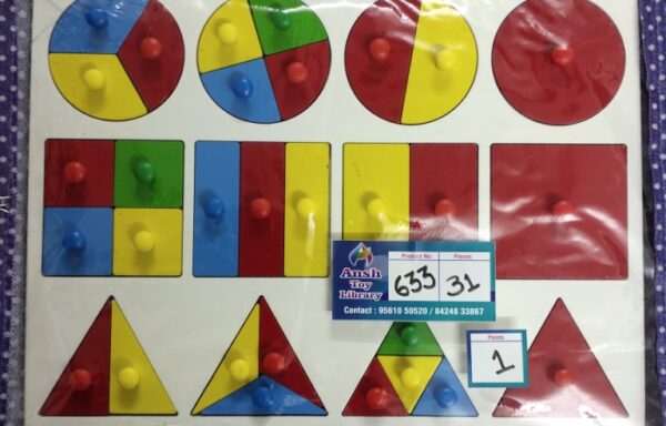 3 SHAPES PUZZLE WOODEN No. 633