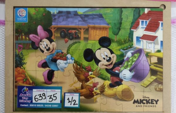 MICKEY WOODEN PUZZLE 35 No. 639