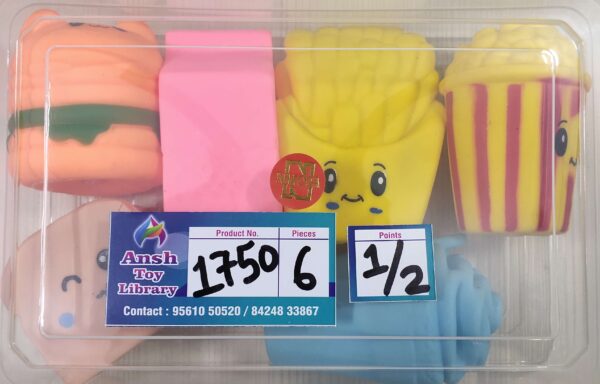 SQUEZY HAPPY MEAL 6 PCS NO. 1750